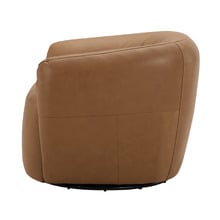 Caleb Faux Leather Swivel Armchair